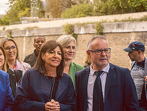 La maire de Paris Anne Hidalgo a été accueillie par le président Philippe Dupouy  - Agrandir l'image (fenêtre modale)