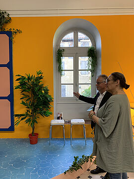 Visite de l'exposition Memento en présence du Président du Département et de Nathalie Barrouillet, Vice-Présidente en charge de la Culture