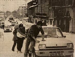 R5 dans la rue de Lorraine en 1985 - Agrandir l'image (fenêtre modale)